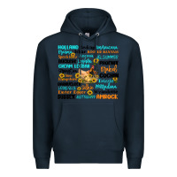 Navy chicken typography Premium Hoodie - Artiststas
