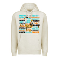 Oatmeal Heather chicken typography Premium Hoodie - Artiststas