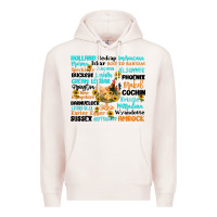 Pale Pink chicken typography Premium Hoodie - Artiststas