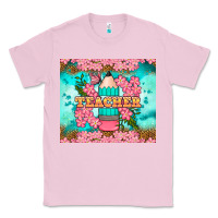 Bubblegum Pink teacher floral pencil tumbler Classic Tee - BundleAndBundleShop
