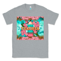 Heather Grey teacher floral pencil tumbler Classic Tee - BundleAndBundleShop