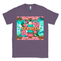Lavender teacher floral pencil tumbler Classic Tee - BundleAndBundleShop