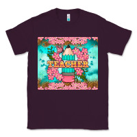 Plum teacher floral pencil tumbler Classic Tee - BundleAndBundleShop