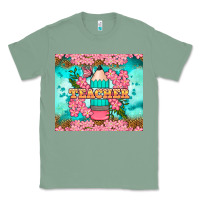 Sage teacher floral pencil tumbler Classic Tee - BundleAndBundleShop