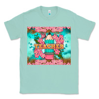 Seafoam teacher floral pencil tumbler Classic Tee - BundleAndBundleShop