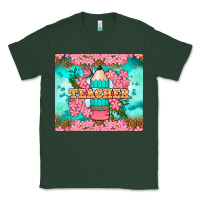 Sports Green teacher floral pencil tumbler Classic Tee - BundleAndBundleShop