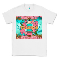 White teacher floral pencil tumbler Classic Tee - BundleAndBundleShop