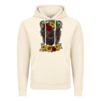 Vintage Artic bison face with flowers Vintage Hoodie - RanaPortraitStore