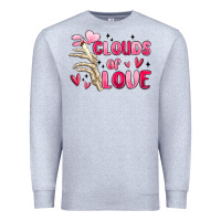 Heather Grey clouds of love Premium Sweatshirt - MaliasSmallBusiness