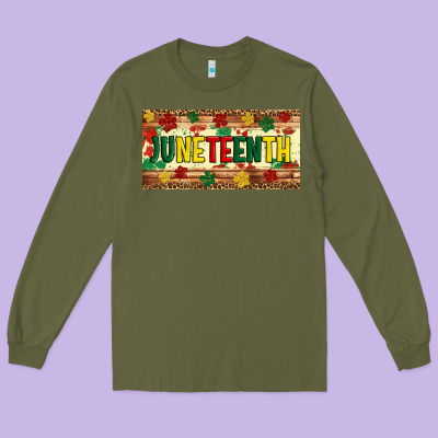 Juneteenth Licence Plate Template Long Sleeve Tee Designed By Artiststas
