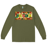 Army Green juneteenth licence plate template Long Sleeve Tee - Artiststas