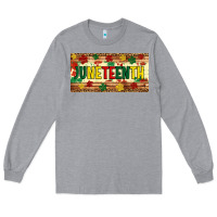 Heather Grey juneteenth licence plate template Long Sleeve Tee - Artiststas