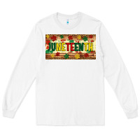 White juneteenth licence plate template Long Sleeve Tee - Artiststas