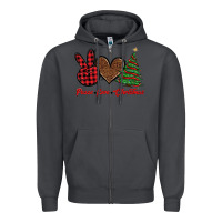 Smoke peace love christmas Zipper Hoodie - BarkalooDesign