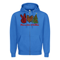 True Royal peace love christmas Zipper Hoodie - BarkalooDesign
