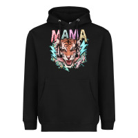 Black mama tiger lightning bolt Heavyweight Hoodie - NancyCooperArtShop