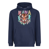 Navy mama tiger lightning bolt Heavyweight Hoodie - NancyCooperArtShop