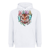 White mama tiger lightning bolt Heavyweight Hoodie - NancyCooperArtShop