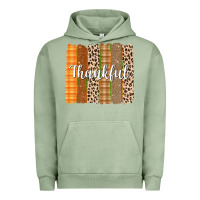 Pigment Oil Green Thankful Brushstrokes Urban Hoodie - texasbilliewilder