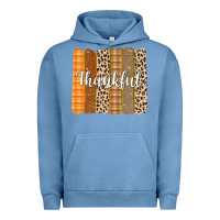 Pigment Pebble Blue Thankful Brushstrokes Urban Hoodie - texasbilliewilder