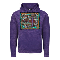 Cloud Purple aztec background with gemstone and cowhide Vintage Hoodie - RanaPortraitStore