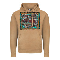 Vintage Camel aztec background with gemstone and cowhide Vintage Hoodie - RanaPortraitStore