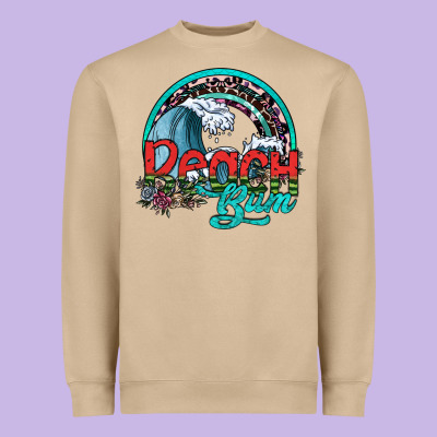Beach Bum Heavyweight Sweatshirt Designed By Sublimationcraftshop