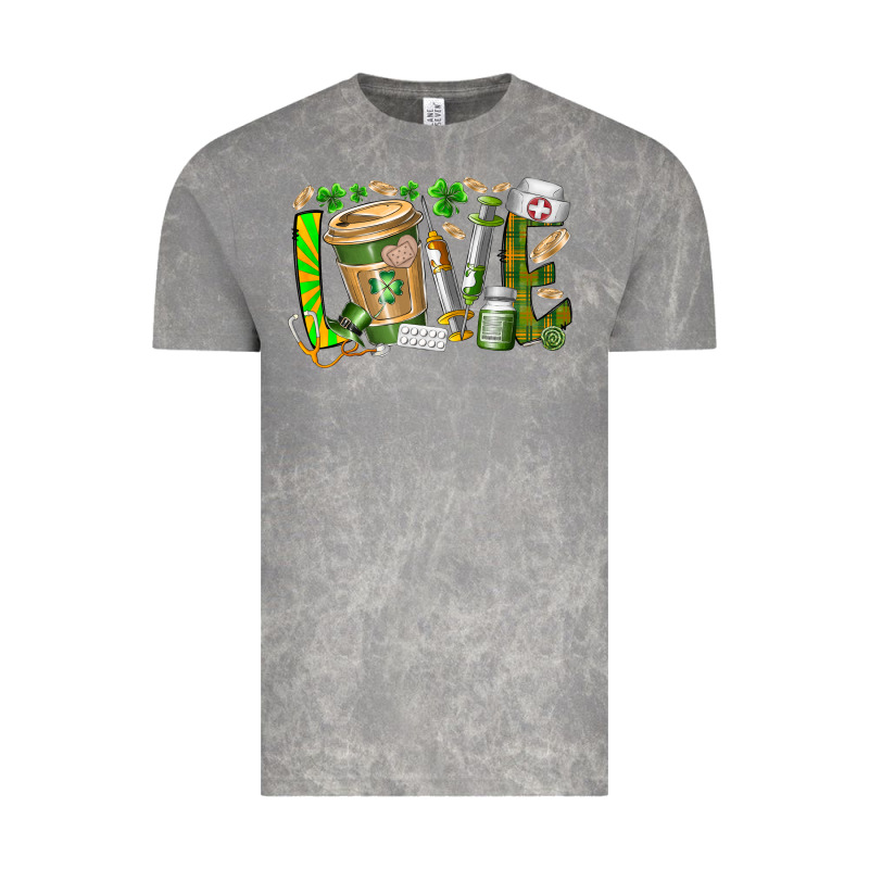 St Patricks Love Nurse Vintage Tee by RacoonDesign | Teevron