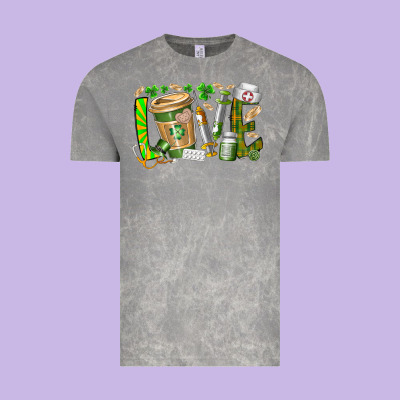 St Patricks Love Nurse Vintage Tee Designed By Racoondesign