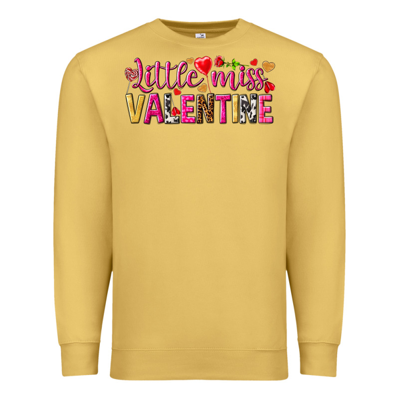 Little Miss Valentine Premium Sweatshirt by NancyCooperArtShop | Teevron