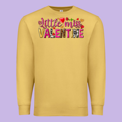 Little Miss Valentine Premium Sweatshirt Designed By Nancycooperartshop
