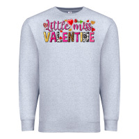 Heather Grey little miss valentine Premium Sweatshirt - NancyCooperArtShop