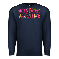 Navy little miss valentine Premium Sweatshirt - NancyCooperArtShop