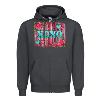 Smoke xoxo valentines day leopard glitter brushstroke Zipper Hoodie - Jasminsmagicworld