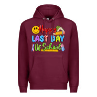 Burgundy happy last day of school Premium Hoodie - Artiststas
