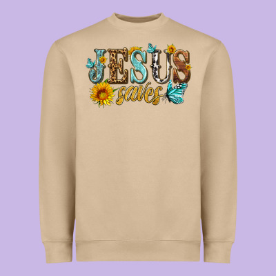 Jesus Saves Heavyweight Sweatshirt Designed By Hra Design Shop