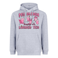 Heather Grey my sleigh runs on loaded tea Heavyweight Hoodie - MaliasSmallBusiness