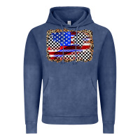 Vintage Denim race american flag Vintage Hoodie - Zillion Design Studio