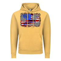 Vintage Mustard race american flag Vintage Hoodie - Zillion Design Studio