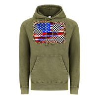 Vintage Olive race american flag Vintage Hoodie - Zillion Design Studio