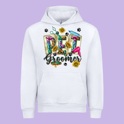 Western Pet Groomer Urban Hoodie Designed By Texasbilliewilder
