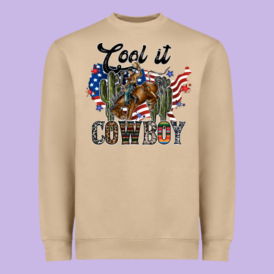Cool It Cowboy Heavyweight Sweatshirt Designed By Sublimationcraftshop
