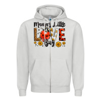 Dove Grey mama's little love bug Zipper Hoodie - LillyAllenDesigns