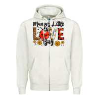 Oatmeal Heather mama's little love bug Zipper Hoodie - LillyAllenDesigns