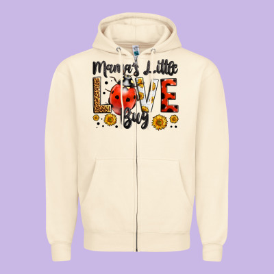 Mama's Little Love Bug Zipper Hoodie Designed By Lillyallendesigns