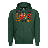Sports Green mama's little love bug Zipper Hoodie - LillyAllenDesigns