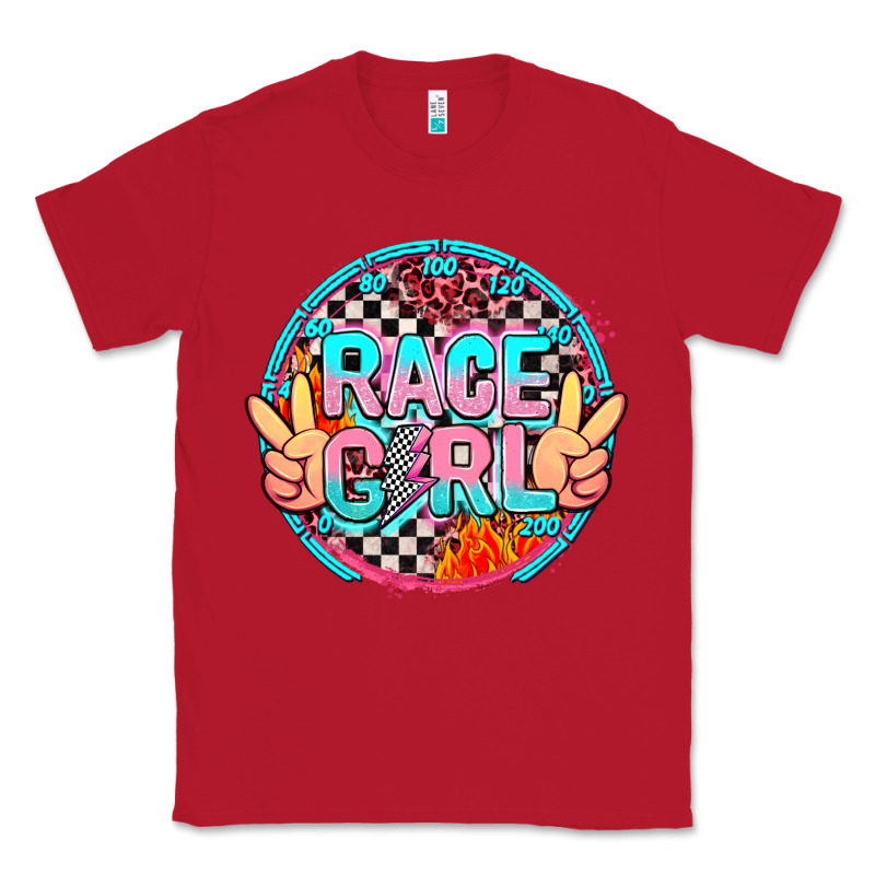Race Girl With Leopard And Peace Hand Classic Tee by AdoDesignShop | Teevron