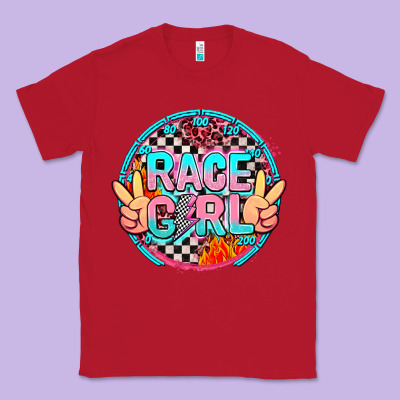 Race Girl With Leopard And Peace Hand Classic Tee Designed By Adodesignshop
