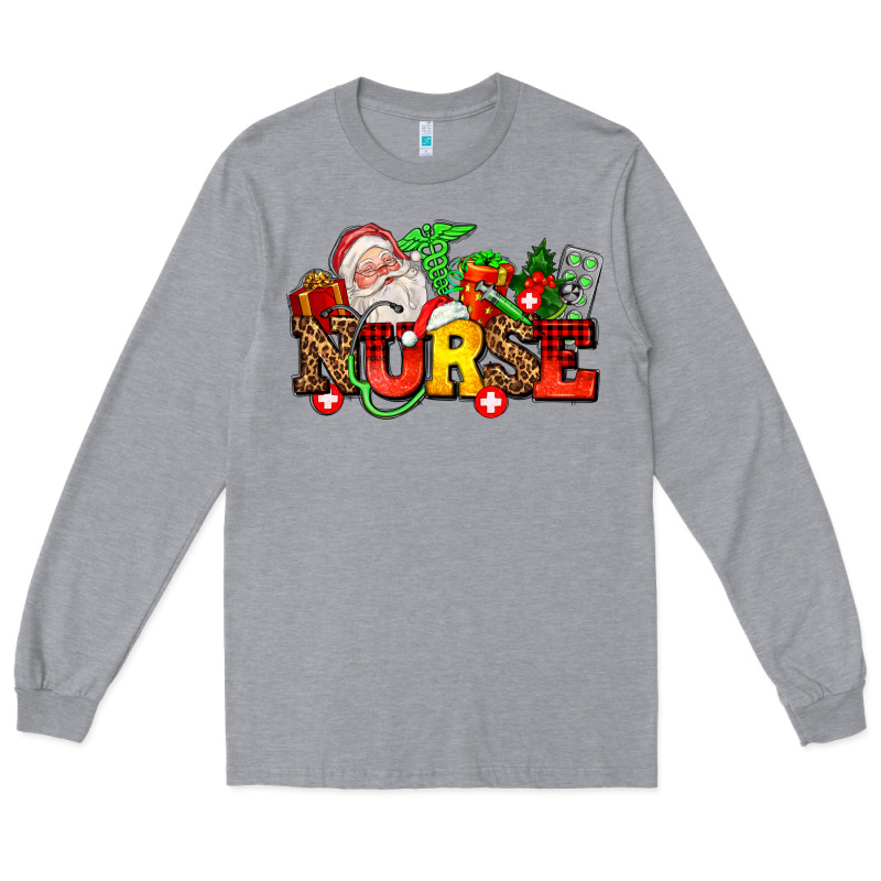 Nurse With Christmas Long Sleeve Tee by AdoDesignShop | Teevron