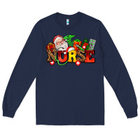 Navy nurse with Christmas Long Sleeve Tee - AdoDesignShop